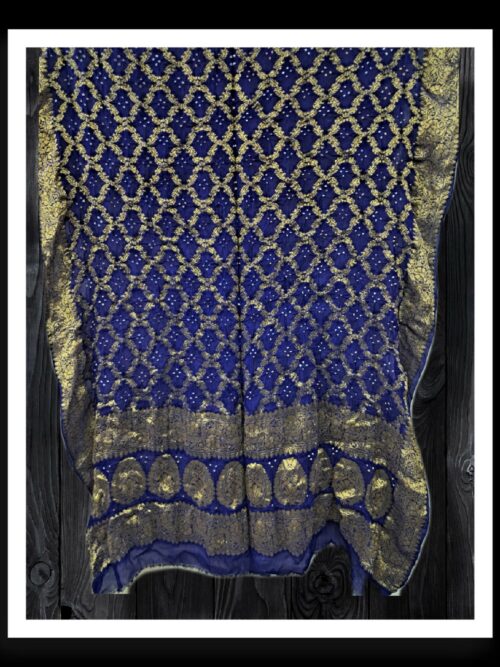 Blue Banarasi Bandhani Dupatta Georgette