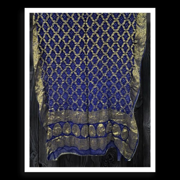 Blue Banarasi Bandhani Dupatta Georgette