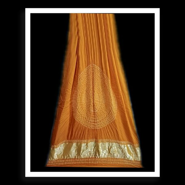 Rust Shibori Dupatta Designer Pure GajiSilk