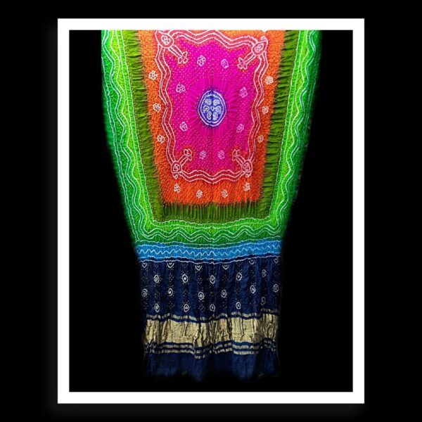 Multi Color Bandhani Dupatta Designer Pure GajiSilk