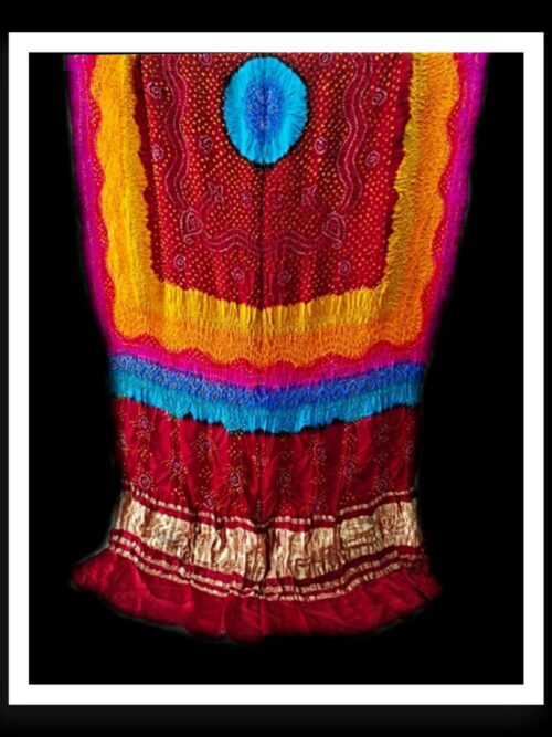 Multi Color Dupatta Bandhej Pure GajiSilk 18