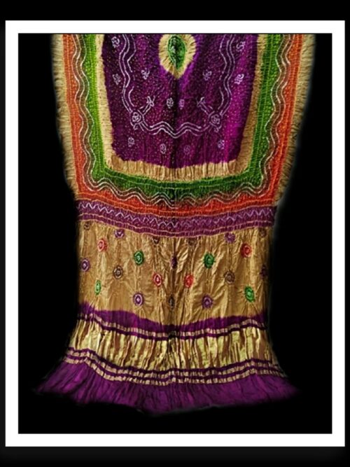 Multi Color Dupatta Bandhej Pure GajiSilk 17