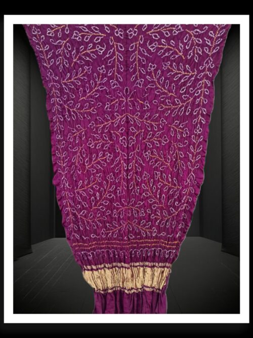 Magenta Ambadal Bandhani Dupatta Pure Gaji Silk