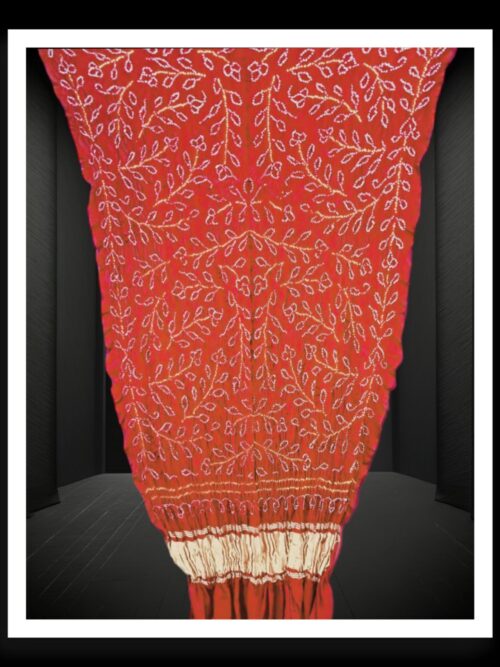 Rust Ambadal Bandhani Dupatta Pure Gaji Silk