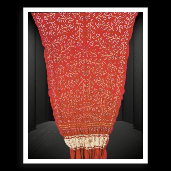 Rust Ambadal Bandhani Dupatta Pure Gaji Silk