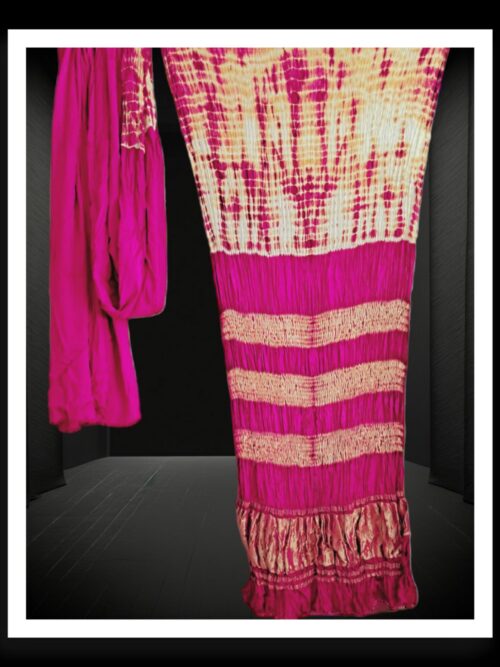 Pink Shibori Saree Pure Modal Silk