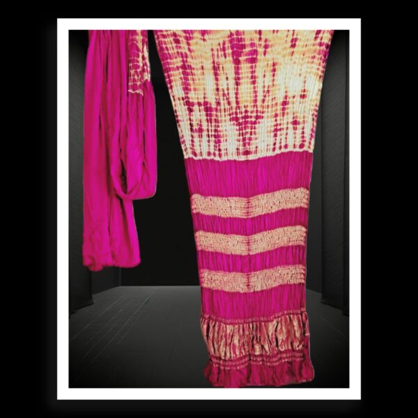 Pink Shibori Saree Pure Modal Silk