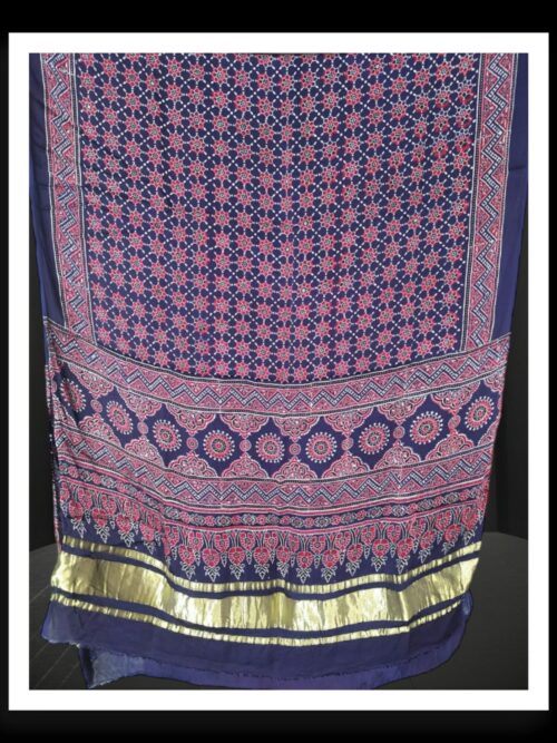 Original Ajrak Dupatta Pure Modal Silk