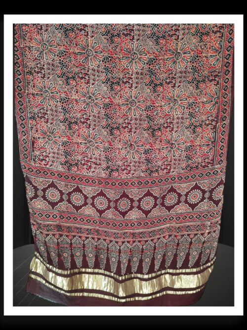 Original Ajrak Dupatta Pure Modal Silk