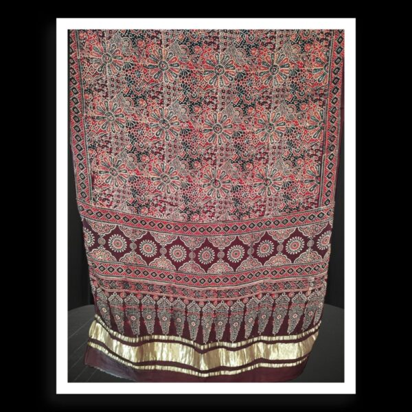 Original Ajrak Dupatta Pure Modal Silk