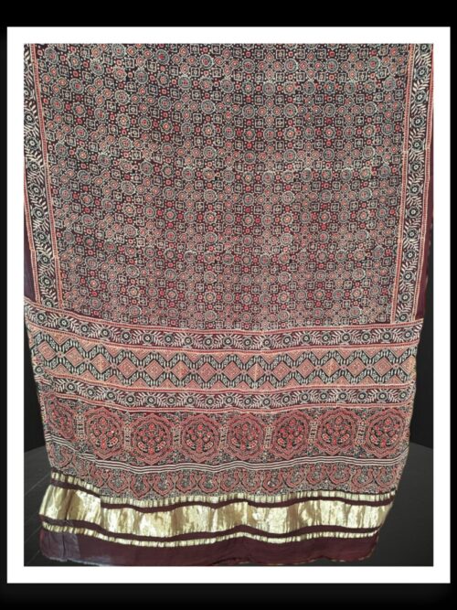 Original Ajrak Dupatta Pure Modal Silk