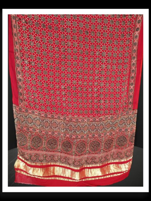 Original Ajrak Dupatta Pure Modal Silk
