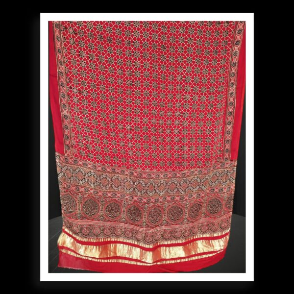 Original Ajrak Dupatta Pure Modal Silk