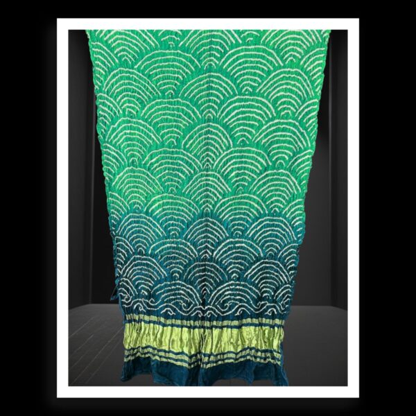 Light Green Rama Bandhani Dupatta Wifi Designer Pure GajiSilk