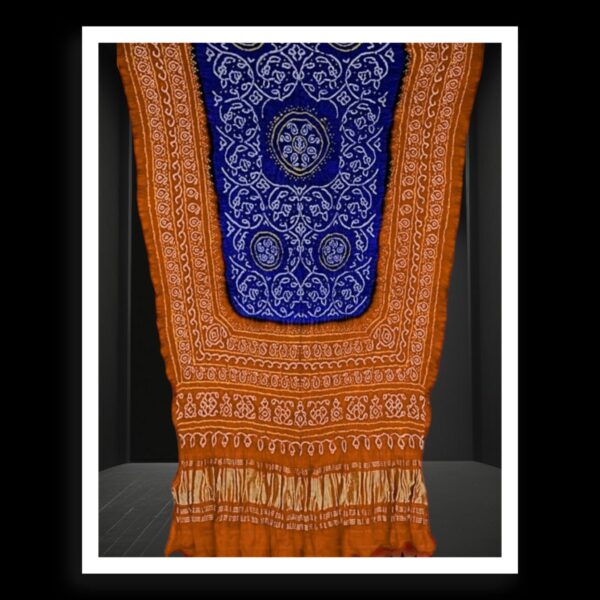 Rust Blue Original Ancient Shikari Bandhani Dupatta