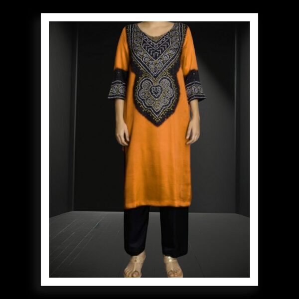 Black Rust Abha Pure Gaji Silk Bandhani Designer Suit