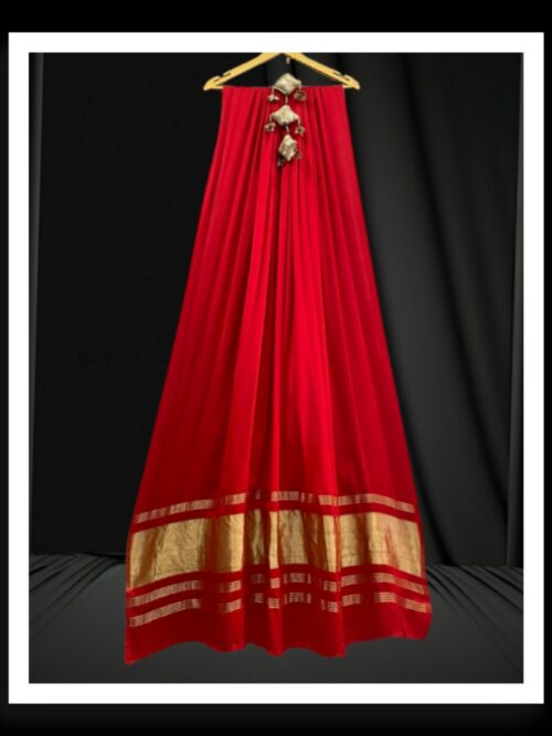 Red Plain Dupatta Pure ModalSilk