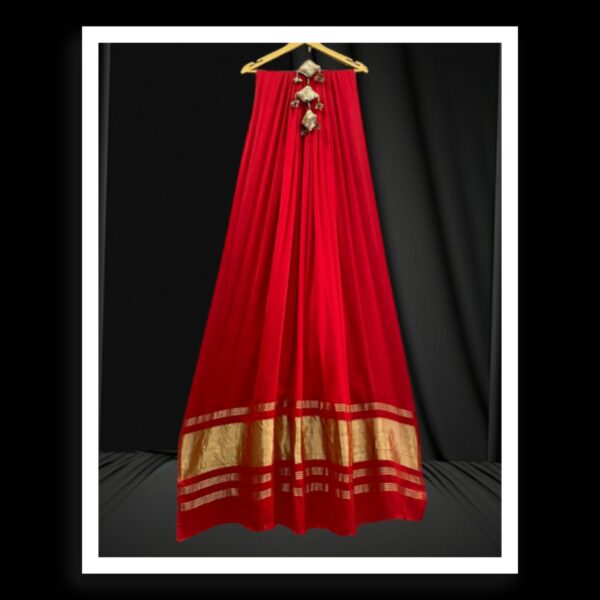 Red Plain Dupatta Pure ModalSilk