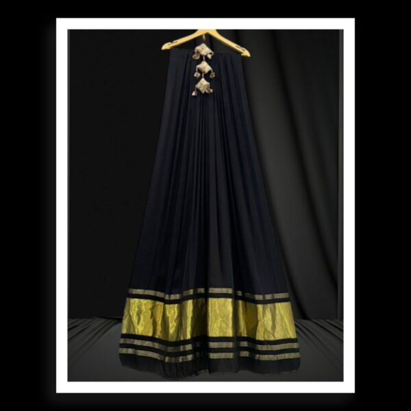 Black Plain Dupatta Pure ModalSilk