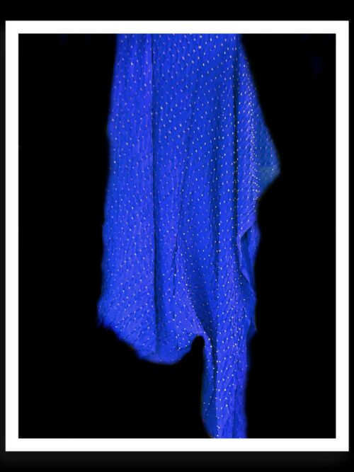 Blue Bandhani Dupatta Rai Dana Pure Modal Silk