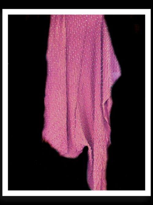 Baby Pink Bandhani Dupatta Rai Dana Pure Modal Silk