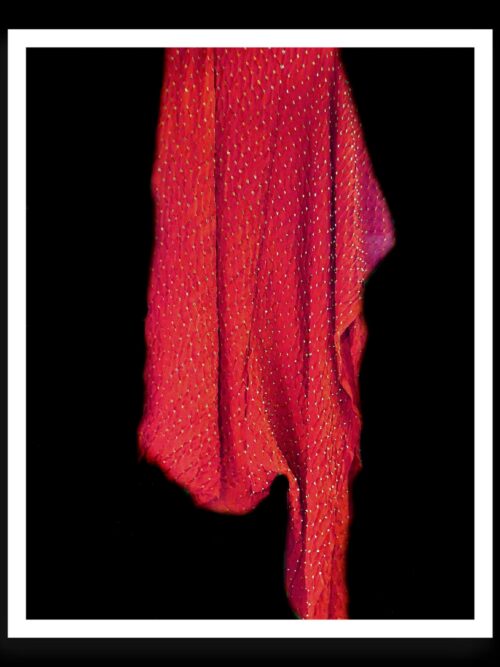 Red Bandhani Dupatta Rai Dana Pure Modal Silk