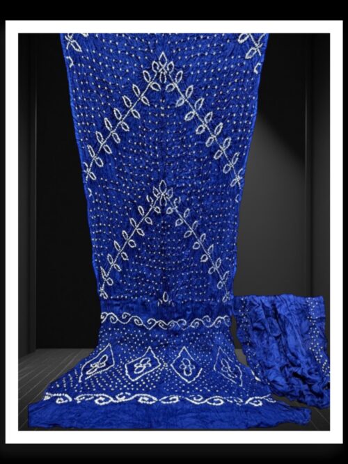 Blue Original Ambadal Bandhani Saree Pure ModalSilk