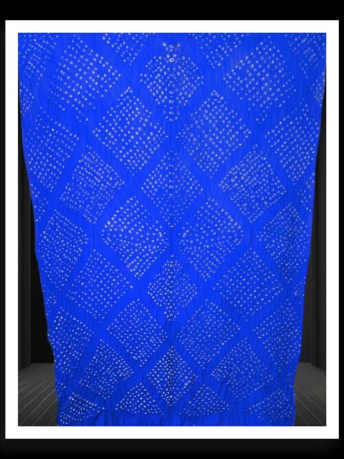 Blue Hand Made Bandhani Dupatta Pure GajiSilk