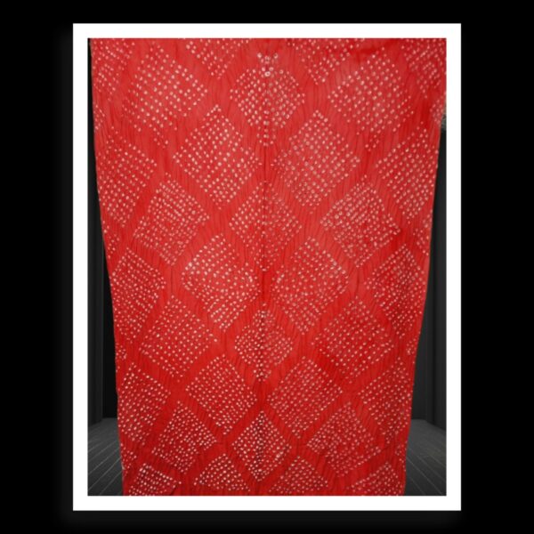 Red Hand Made Bandhani Dupatta Pure GajiSilk