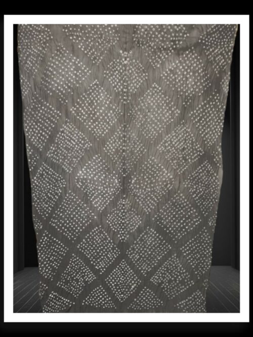 Silver Hand Made Bandhani Dupatta Pure GajiSilk