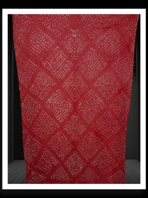 Maroon Hand Made Bandhani Dupatta Pure GajiSilk