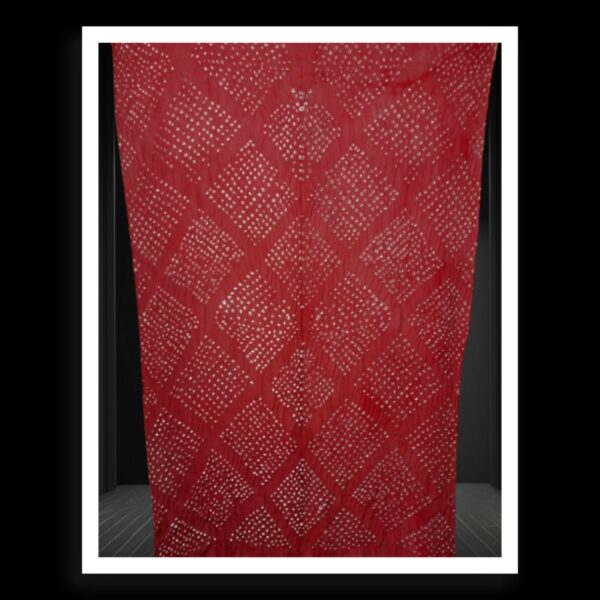 Maroon Hand Made Bandhani Dupatta Pure GajiSilk