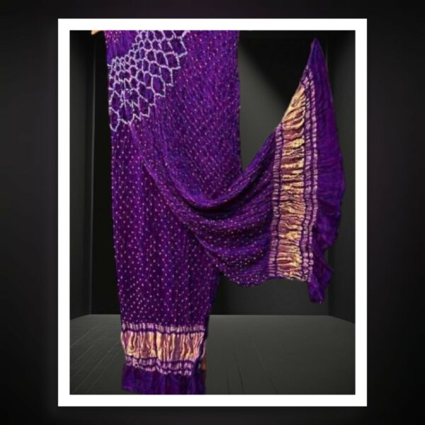 Purple Designer Bandhani Dupatta Pure ModalSilk