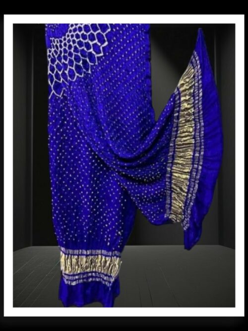 Blue Designer Bandhani Dupatta Pure ModalSilk