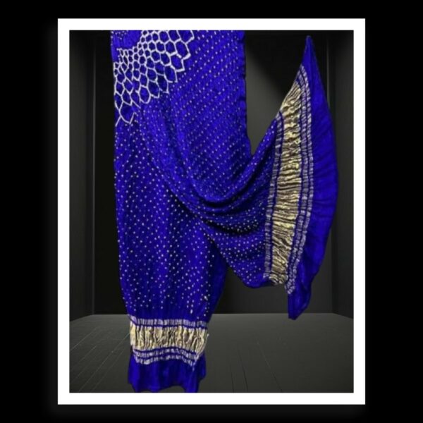 Blue Designer Bandhani Dupatta Pure ModalSilk