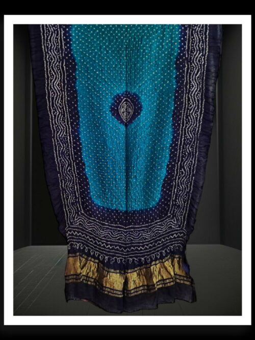Rama Dual Tone Designer Bandhani Dupatta Pure ModalSilk