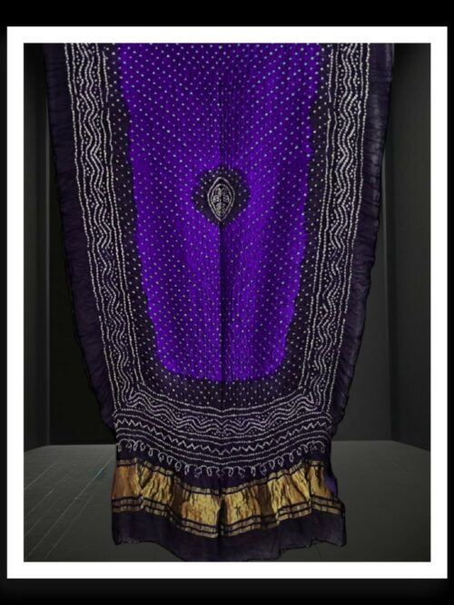 Purple Dual Tone Designer Bandhani Dupatta Pure ModalSilk