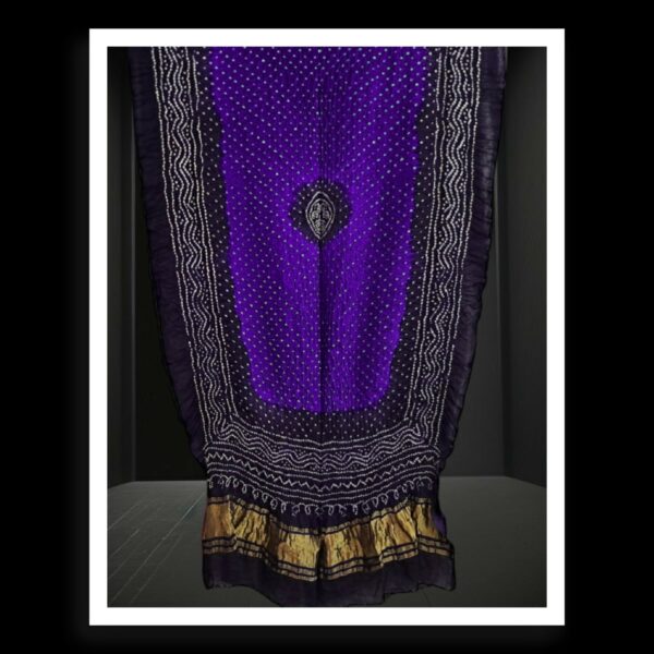 Purple Dual Tone Designer Bandhani Dupatta Pure ModalSilk