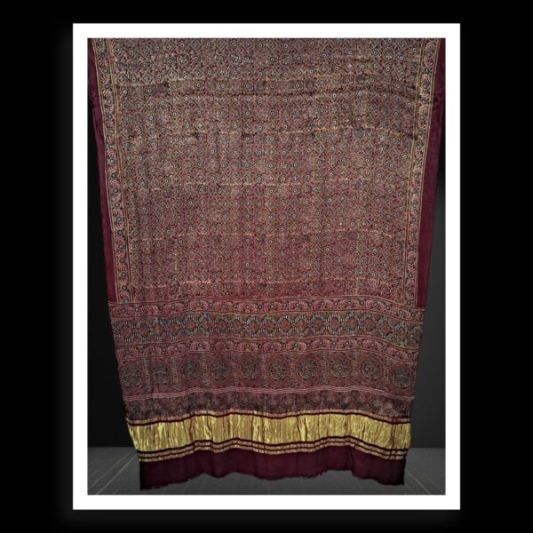 Natural Hand Block Ajrak Dupatta Pure ModalSilk