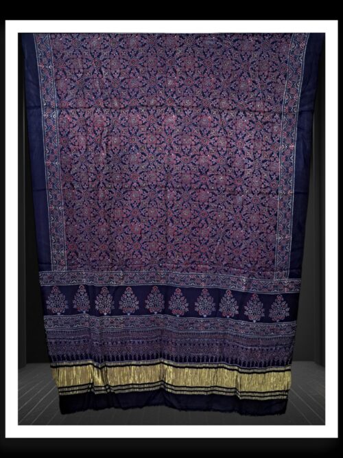 Natural Hand Block Ajrak Dupatta Pure ModalSilk