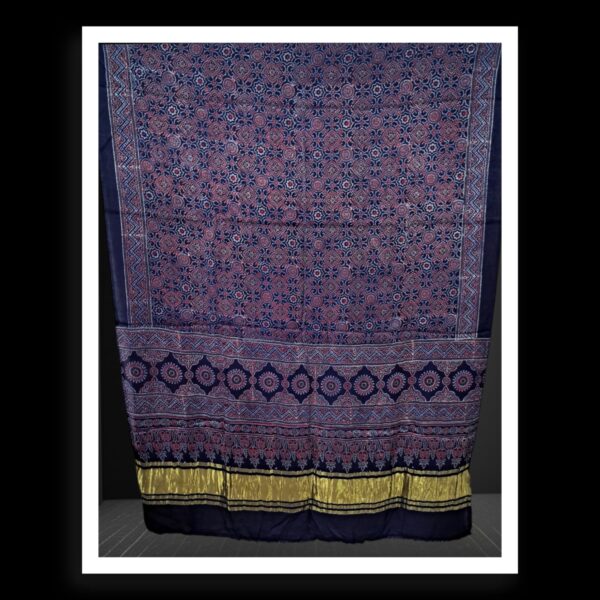 Natural Hand Block Ajrak Dupatta Pure ModalSilk