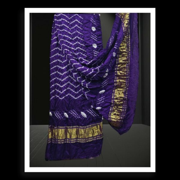 Purple Designer Shibori Dupatta Pure ModalSilk