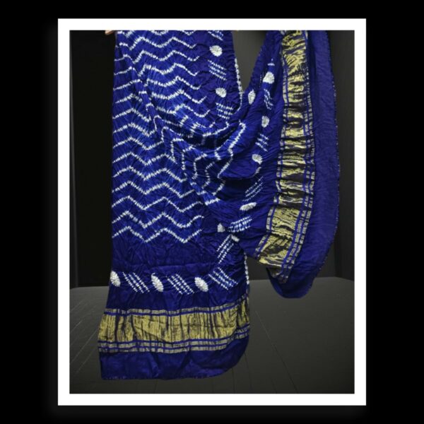 Blue Designer Shibori Dupatta Pure ModalSilk