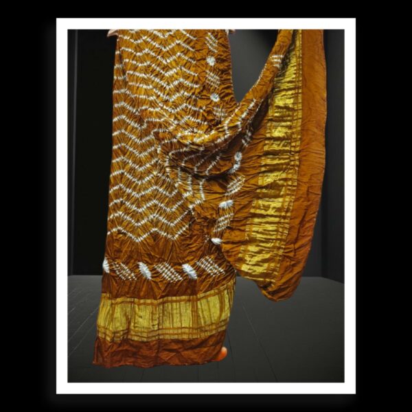 Mustard Designer Shibori Dupatta Pure ModalSilk