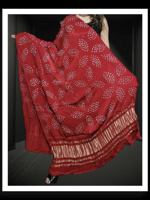 Red Designer Bandhej Dupatta Pure ModalSilk