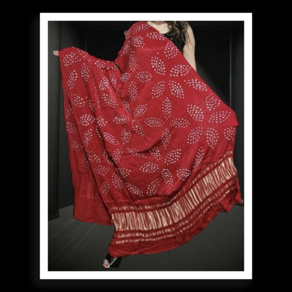 Red Designer Bandhej Dupatta Pure ModalSilk