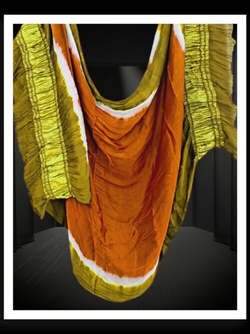 Rust Plain Lagdi Patto Dupatta Pure ModalSilk