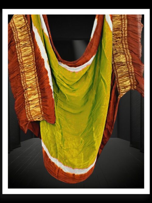 Mustard Plain Lagdi Patto Dupatta Pure ModalSilk