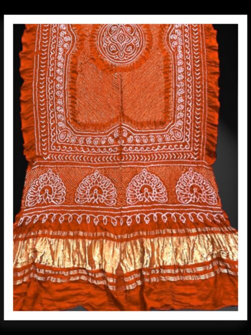 Rust Rai Dano Bandhani Dupatta Pure GajiSilk
