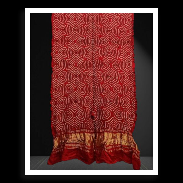 Red Original Rai Dani Bandhani Dupatta Pure GajiSilk